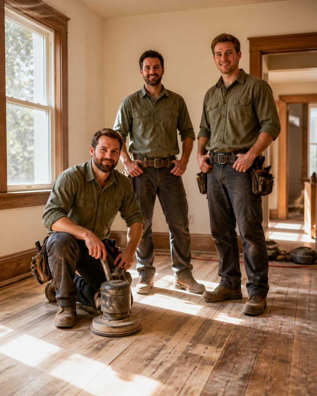 Christian Goryn and the Bigfoot Flooring crew on the job