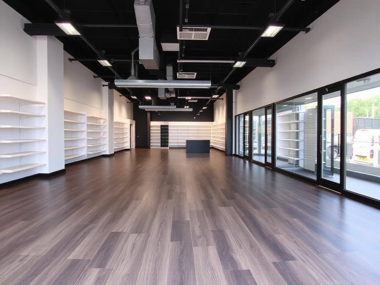 Commercial LVP — Newark storefront — after